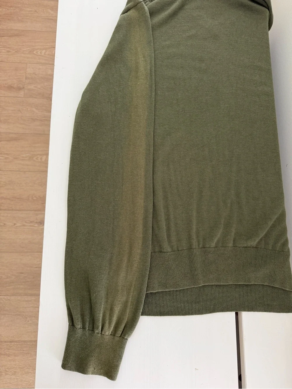 Banana Republic Silk Cashmere Olive V Neck Sweater XL